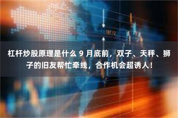 杠杆炒股原理是什么 9 月底前,双子、天秤、狮子的旧友帮忙牵线,合作机会超诱人!