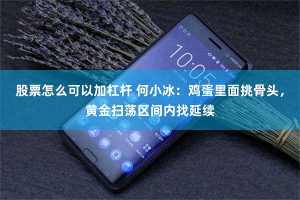 股票怎么可以加杠杆 何小冰：鸡蛋里面挑骨头，黄金扫荡区间内找延续