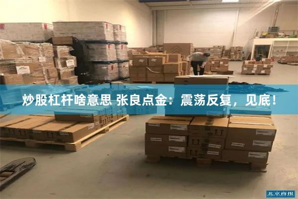 炒股杠杆啥意思 张良点金：震荡反复，见底！