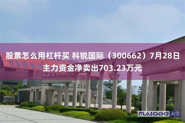 股票怎么用杠杆买 科锐国际（300662）7月28日主力资金净卖出703.23万元