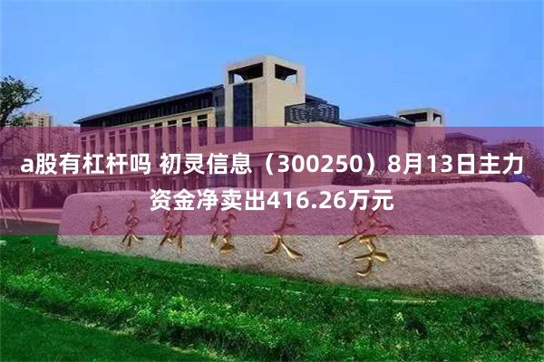 a股有杠杆吗 初灵信息（300250）8月13日主力资金净卖出416.26万元